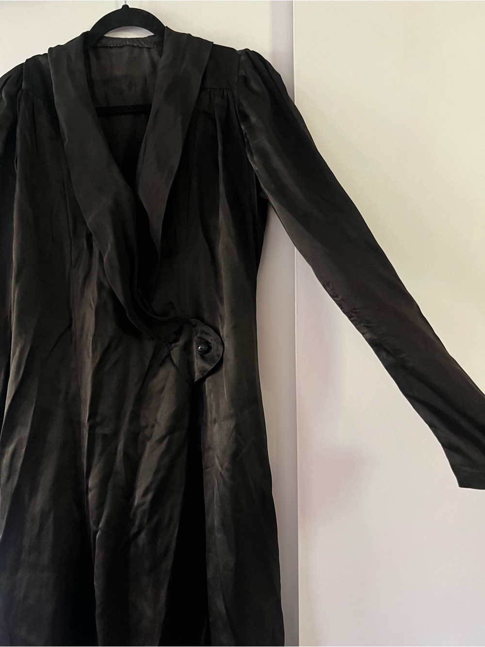 True Edwardian / 1920s Satin faux wrap dress